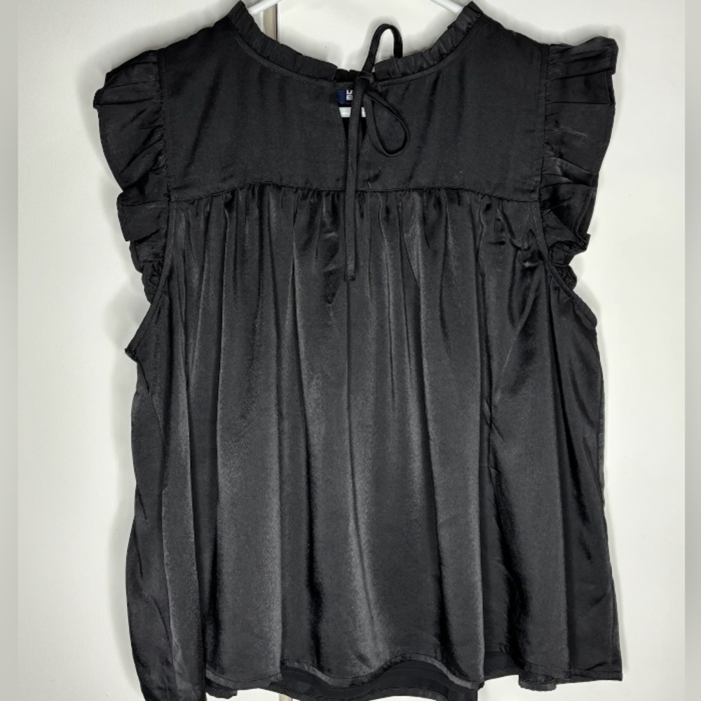 Lands' End Black Ruffled‎ Dress Children's